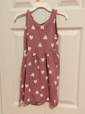 H&M Mauve Heart-Print Tank Dress